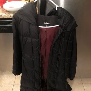 Ankle length black coat